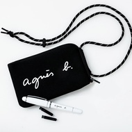 [Out On The Mountain] 24H Delivery Japanese Magazine Appendix Agnes b Passport Ticket Card Holder With Strap Can Cross-Body Mobile Phone Bag