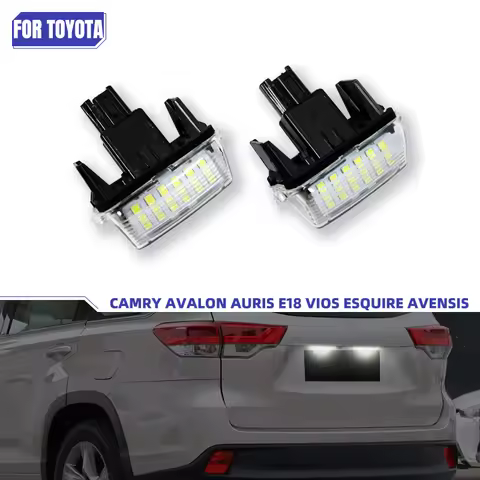 2PC LED License Number Plate Light Lamps For Toyota Auris E18 Esquire Avensis Esquire EZ Noah Proace
