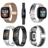 Stainless Steel Strap for Fitbit Charge 6 5 4 3 Se / Fitbit Inspire 3 2 / Fitbit Versa 4 3 Sense / F