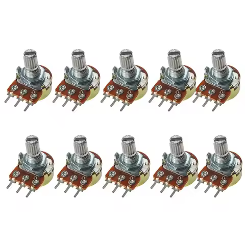 10PCS Ohm Linear Taper Rotary Potentiometer Resistance WH148 1K 2K 5K 10K 20K 50K 100K 500K 1M Poten