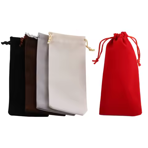 5/10pcs/lot 8x17 8x22cm Velvet Long Bags Jewelry Packaging Wdding Party High Quality Drawstring Pack