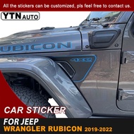 Fender Side Vent Decals 4xe Letter Stripe Graphic Vinyl Stickers For Jeep Wrangler JL JK Rubicon 201