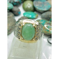 Cincin perak 980 zamrud asli