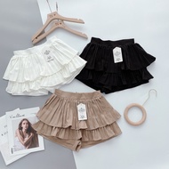 Chân váy ngắn xếp ly tiểu thư có khóa kéo chân váy xòe 2 tầng xếp ly phồng thời trang