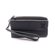 【二手】路易威登LOUIS VUITTON L型拉鍊長皮夾 Zippy Wallet M69831 黑色皮革 男士二手 A