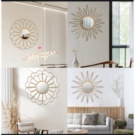 MATAHARI Hanging Mirror Aesthetic gold Mirror / Wall Mirror Wall Glass Wall Decoration/ Wall Decorat