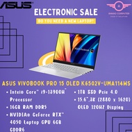 Asus Vivobook Pro 15 OLED K6502V-UMA114WS 15.6'' 3.2K Laptop Silver ( I9-13900H, 16GB, 1TB SSD, RTX4