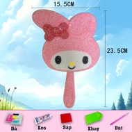Diy Gương Trang Điểm Gương Mèo Kitty Handmade Kim Cương Đầy Đủ Combo ( Gương + Đá + Keo + Bộ Đính)
