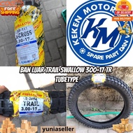 Swallow Outer Tire 250-17 275-17 300-17 300-18 Traill Tubetype || Trill / Trail Tire Ring 17 Non Tub