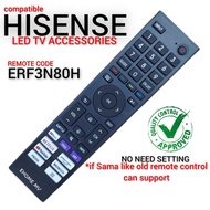 [EHOME MY] Hisense Smart TV Remote Control ERF3N80H | Replacement Remote for 32A4200G 43A4200G 55A65