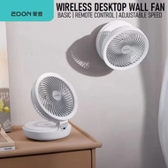 Edon E808 Air Circulation Desktop Wall Fan Oscillating Fan USB Rechargeable Night Light