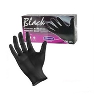 50 Pcs Disposable Black Medical Hand Gloves Nitrile