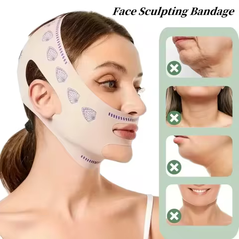 V Shaper V Line Face Anti Wrinkle Lifting Tape - Reusable Beauty Face and Chin Lift Mask for Men and