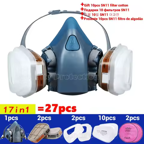 7502 Respirator Mask Protective Mask Industry Painting Spray Dust Gas Mask For 3M 501 5N11 6001CN Ch