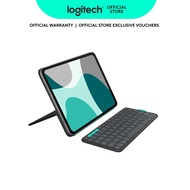 Logitech Flip Folio Keyboard Case for iPad Pro 11-inch (M4) & iPad Air 11-inch (M2 & M3)(5th Gen - 2