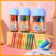 LAKOE 12/24/36 Colors Plastic Washable Crayon Set Peanut Crayon For Kid Crayon Non-Toxic Washable Pa