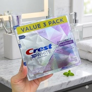 Crest 3D White Brilliance Vibrant Peppermint Toothpaste - Whitens Teeth After 3 Days (Set of 3 Tubes