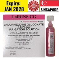 Unirins Chlorhexidine 0.05% Irrigation Solution 25ml 20s