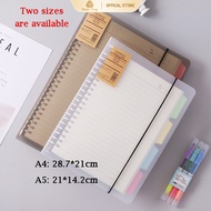 Loose Leaf Refill Binder Notebook A4/B5/A5 Replacable Metal Ring Planner Bullet Journal Diary Blank/Line/Grid/Cornell Available Office&amp;School Supplies Stationery/gift