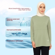 ZOE ARISAH Serfiya Training Shirt Muslimah Activewear Baju Sukan Sport Wanita SPF50 Water Resistance