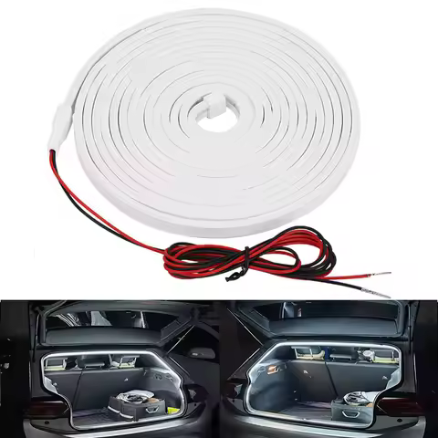 Car Trunk LED Light Strip 4M 13.12in Waterproof Atmosphere Light WhiteWarm