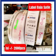 Custom satin label 3 cm 2000pcs
