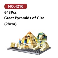 ✨Giza Pyramids Egypt Building Blocks 643 Pcs WANGE Architecture Bricks Toy Set