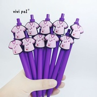 New Style Medical Clothing Style Ballpoint Pen Purple Series Press Gift Pen Student Writing Medical 