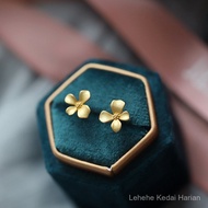 S925 Sterling Silver Golden Gardenia Earrings