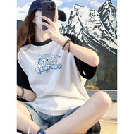 Fashion T-Shirt Oversized Cute Pattern Suitable For Both Men And Women. Bouncy Fabric Soft Stretchy 