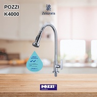 POZZI K4000 Chrome Flexible Gooseneck Kitchen Sink Tap