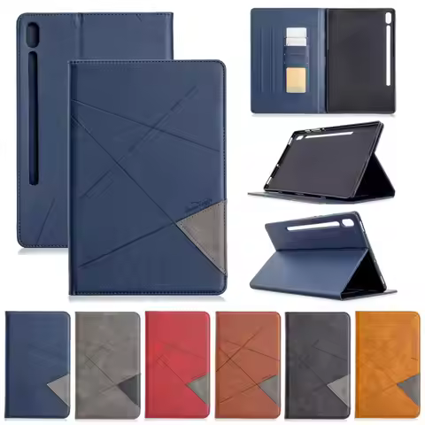 Case For Samsung Galaxy Tab S6 10.5 2019 SM-T860 SM-T865 Flip Wallet TPU Business Smart Tablet Cover