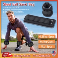 Steel sandbag Ankle Weights(1/2/3kg )Adjustable Wrist and ankle 1 pair Steel ball Sand Bag Weights b