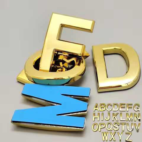 House Number 5CM Door Plate Golden Self Adhesive Signs & English Alphabet Letters Hotel Apartment Ro