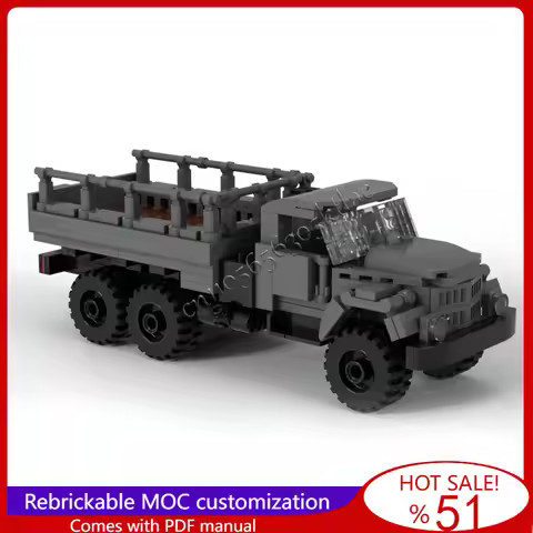 318 PCS ZIL-131 v2 Purpose Military Transport Truck Model MOC Building Blocks Bricks Creative Assemb