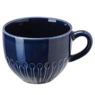 Strimmig Blue Pottery mug 360ml, Pottery mug, Ceramic mug, Ceramic Cup, Multipurpose Glass