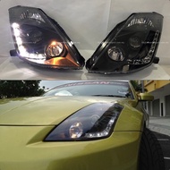 Nissan Fairlady 350Z Head Lamp Projector DRL Led Black 100% Taiwan 2003 2004 2005 2006 2007