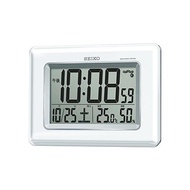 Seiko clock clock clock clock combined use radio digital calendar temperature humidity display white pearl SQ424W SEIKO