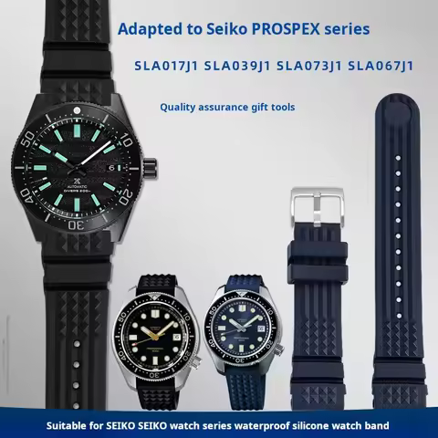 Waffle WatchBand For Seiko PROSPEX SKX007 Water Ghost 20mm 22mm Abalone Small MM Silicone Men's Dive