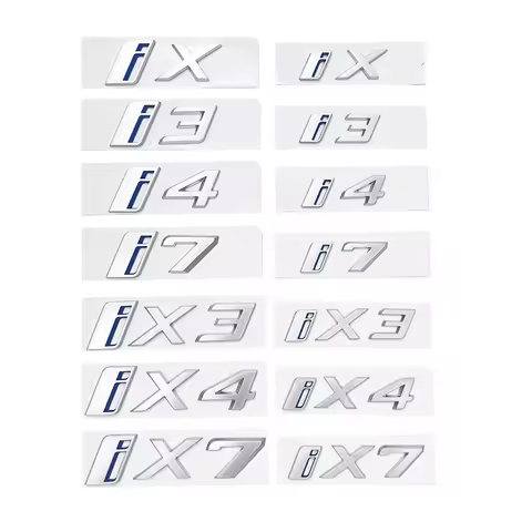 Silver Black ix i3 i4 i7 iX ix3 iX4 ix7 ABS Letters Emblems for BMW X1 X3 X5 X6 X7 GT Car Trunk Logo