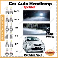 For Perodua Viva C6 Car Auto Headlight Headlamp LED White Light Bulb 6500k Lampu Besar Kereta Plug &