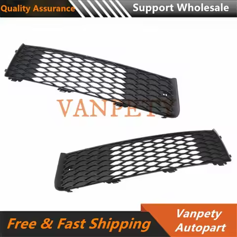 Front Bumper Grill Mesh Cover Trim Vent Fog Light Grille Racing Grills 4L0807697B 4L0807698B For Aud