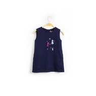 Lzzie Frozen ll Embroidery Dress - Kids - Navy/Purple