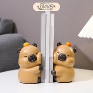 LOVIVER Capybara Bookends Collectible Cartoon Book Stopper for Shelf Home Entrance