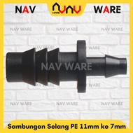 Water Hose Reducer Connection 5/16 3/8 Inch PE 11mm to 7mm Straight Joiner Connector Nipple PE 8/11 