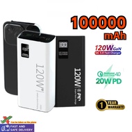 120W Power Bank 20000mAh/100000mAh Full Capacity Super Fast Charge Powerbank USB Type C PD Quick Cha