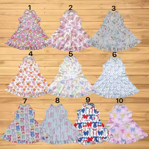 Wholesale Hot Sale Western Boutiuqe children clothing Sibling Baby Girls Print Straps Spoorts Wear Y