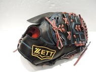 日本品牌 ZETT 限量金標 頂級硬式訂製牛皮 棒壘球手套 投手手套 黑(BPGT-2301)贈原箱,手套袋