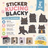 STICKER KUCING BLACKY | KUCING HITAM  MEME DESIGN | Kalis Air | Sticker Kucing Comel | Cat Sticker M