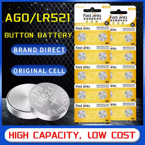 LR521 LR63 AG0 379A 179 SR521SW 1.5V Alkaline Coin Battery high capacity for Watch Clock Calculator 